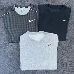 Men Size Large Nike Dri-Fit Workout T-Shirts Bundle lot of 3